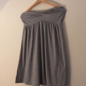 Women’s gray strapless coverup/dress.
